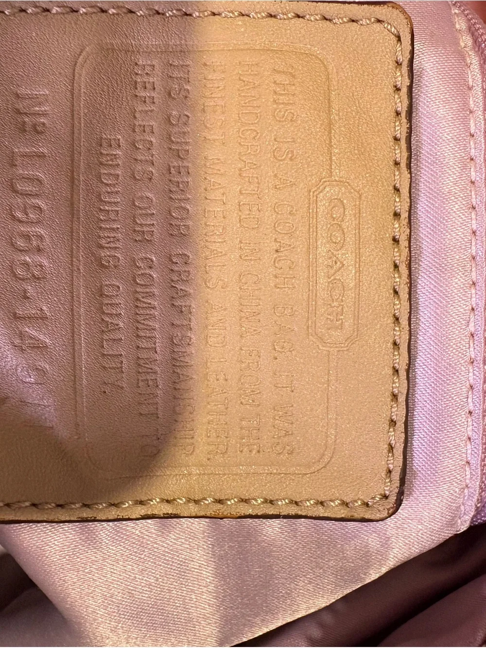 Coach Beige Signature Jacquard Shoulder Bag